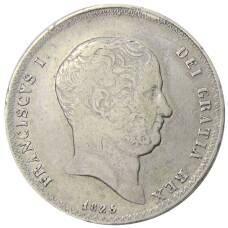 Монета 120 грано 1825 года Итальянские государства — Королевство Обеих Сицилий (аверс)