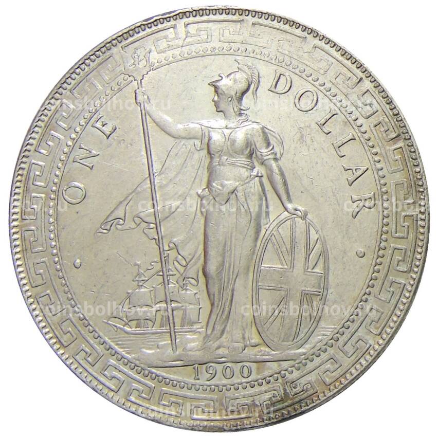 Монета 1 доллар 1900 года Великобритания «Торговый доллар»
