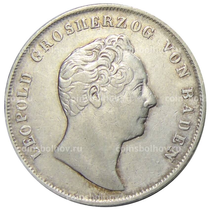 Монета 1 гульден 1844 года Германские государства — Баден