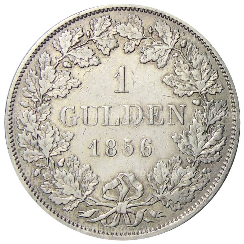Монета 1 гульден 1856 года Германские государства — Баден (вид 2)