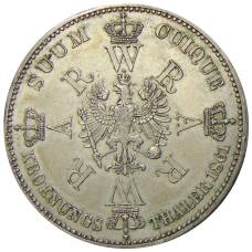 Монета 1 талер 1861 года Германские государства — Пруссия — Коронация Вильгельма I и Августы (реверс)