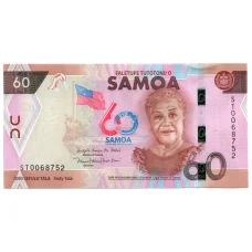 Банкнота 60 тала 2023 года Самоа — 60 лет Независимости