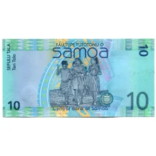 Банкнота 10 тала 2017 года Самоа (реверс)