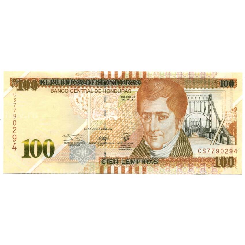 Банкнота 100 лемпир 2019 года Гондурас