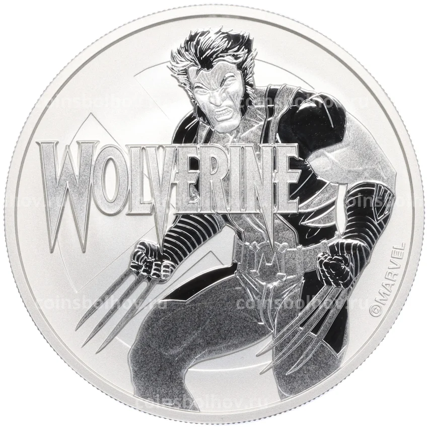 Монета 1 доллар 2021 года Тувалу «Комиксы Marvel — Росомаха»