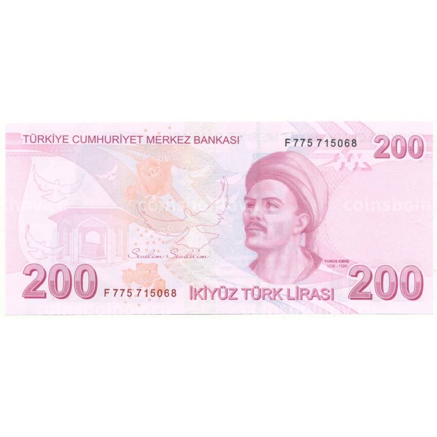 Банкнота 200 лир 2009 года Турция (вид 2)