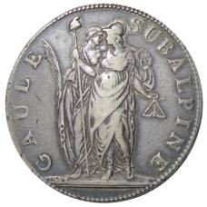 Монета 5 франков 1801 года (LAN 10) Пьемонт (Субальпийская республика) (аверс)