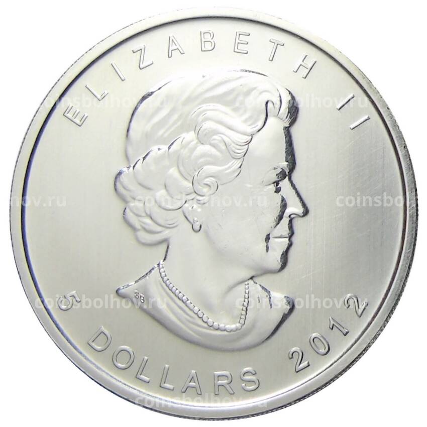 Монета 5 долларов 2012 года Канада — Кленовый лист (вид 2)
