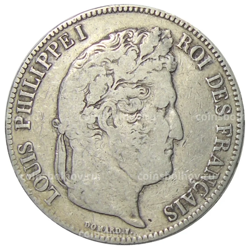 Монета 5 франков 1835 года A Франция (вид 2)