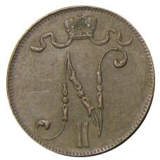 Монета 5 пенни 1916 года Русская Финляндия (реверс)