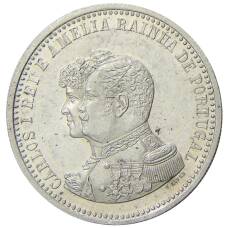 Монета 500 рейс 1898 года Португалия — 400 лет Открытию Индии (аверс)