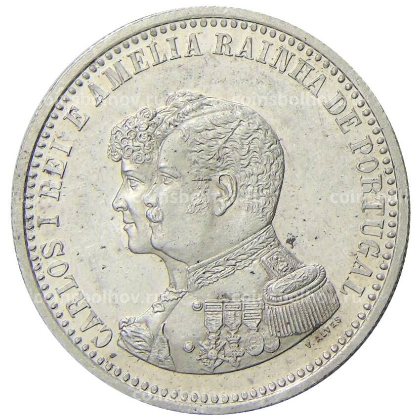 Монета 500 рейс 1898 года Португалия — 400 лет Открытию Индии