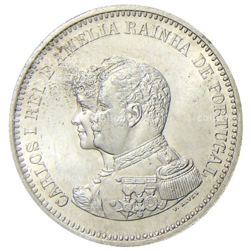 Монета 200 рейс 1898 года Португалия — 400 лет Открытию Индии