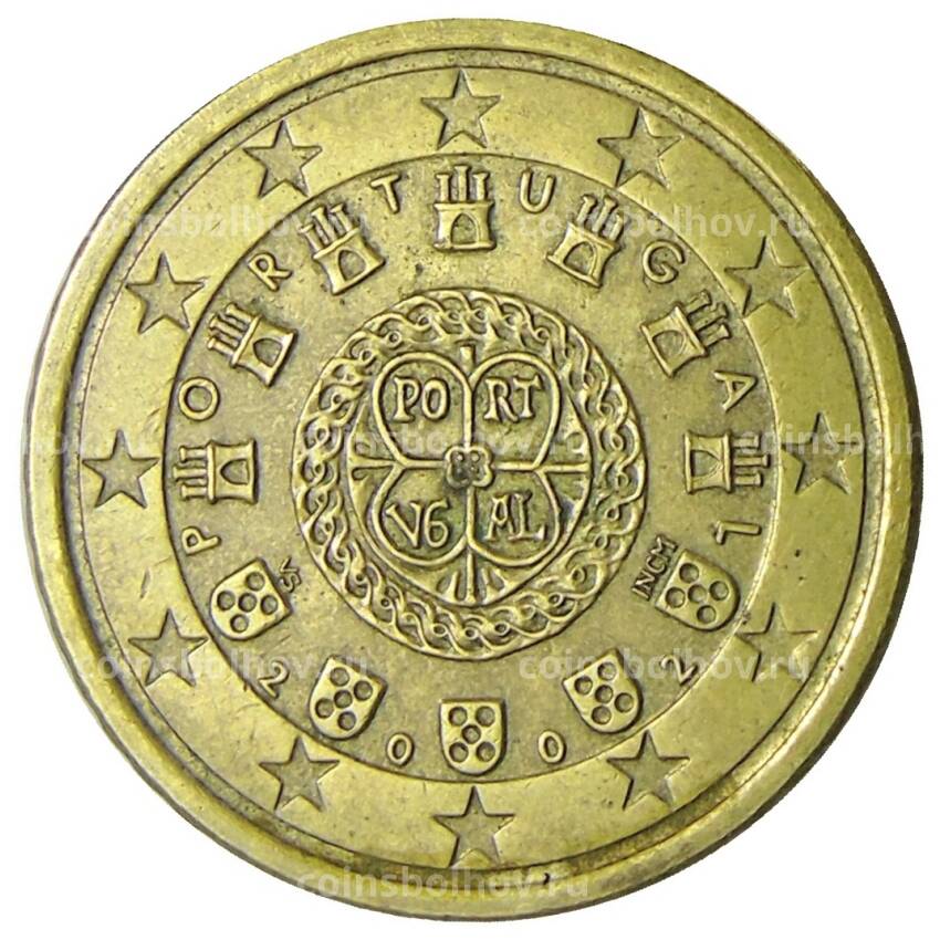 Монета 50 евроцентов 2002 года Португалия