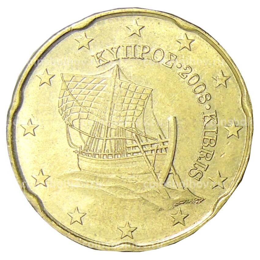 Монета 20 евроцентов 2008 года Кипр