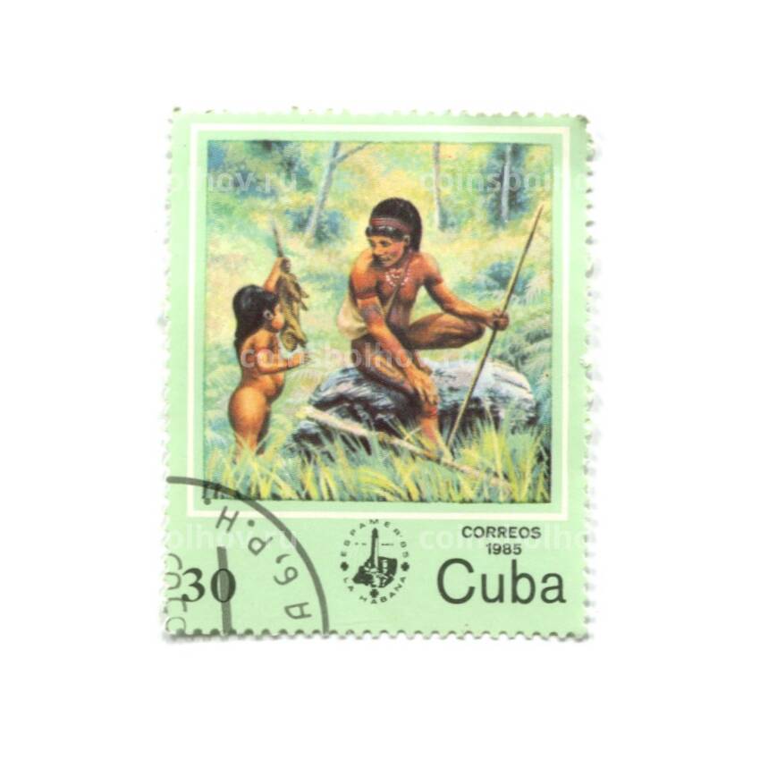 Марка Куба Индейцы 1985 год