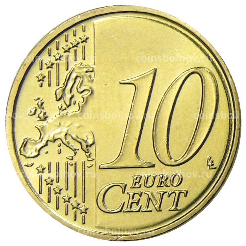 Монета 10 евроцентов 2014 года Латвия (вид 2)