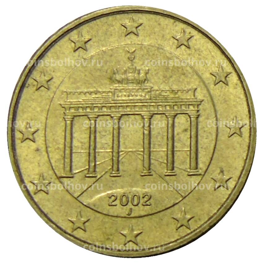 Монета 10 евроцентов 2002 года J  Германия