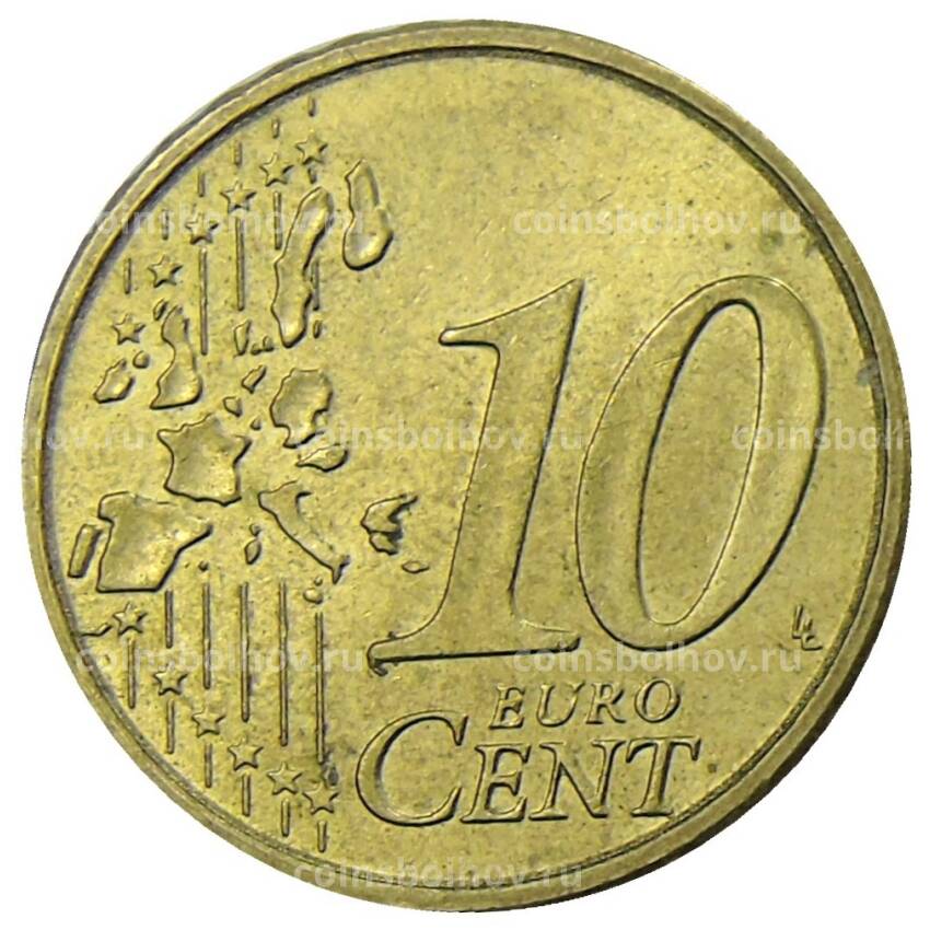 Монета 10 евроцентов 2002 года J  Германия (вид 2)