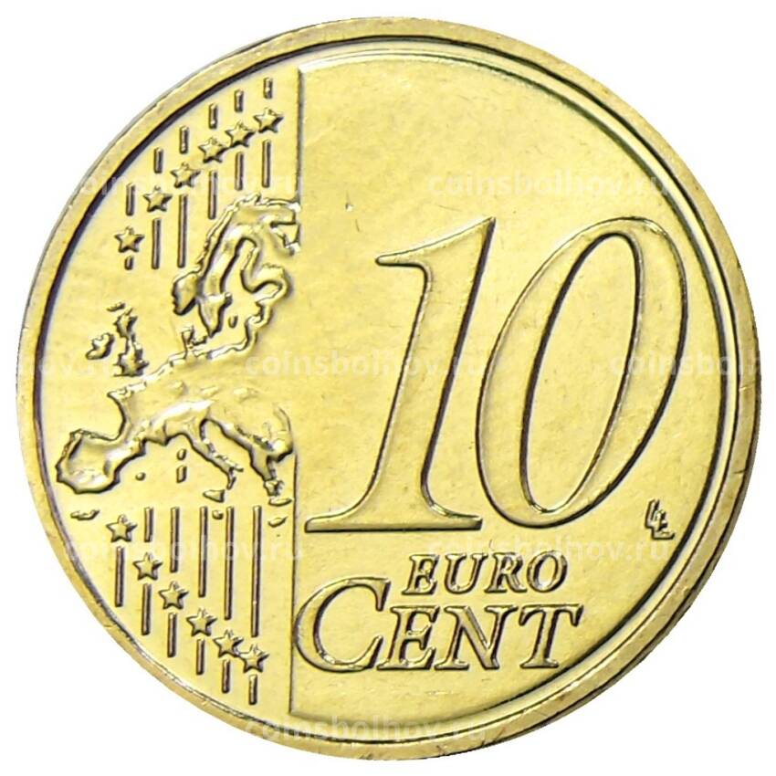 Монета 10 евроцентов 2014 года Латвия (вид 2)