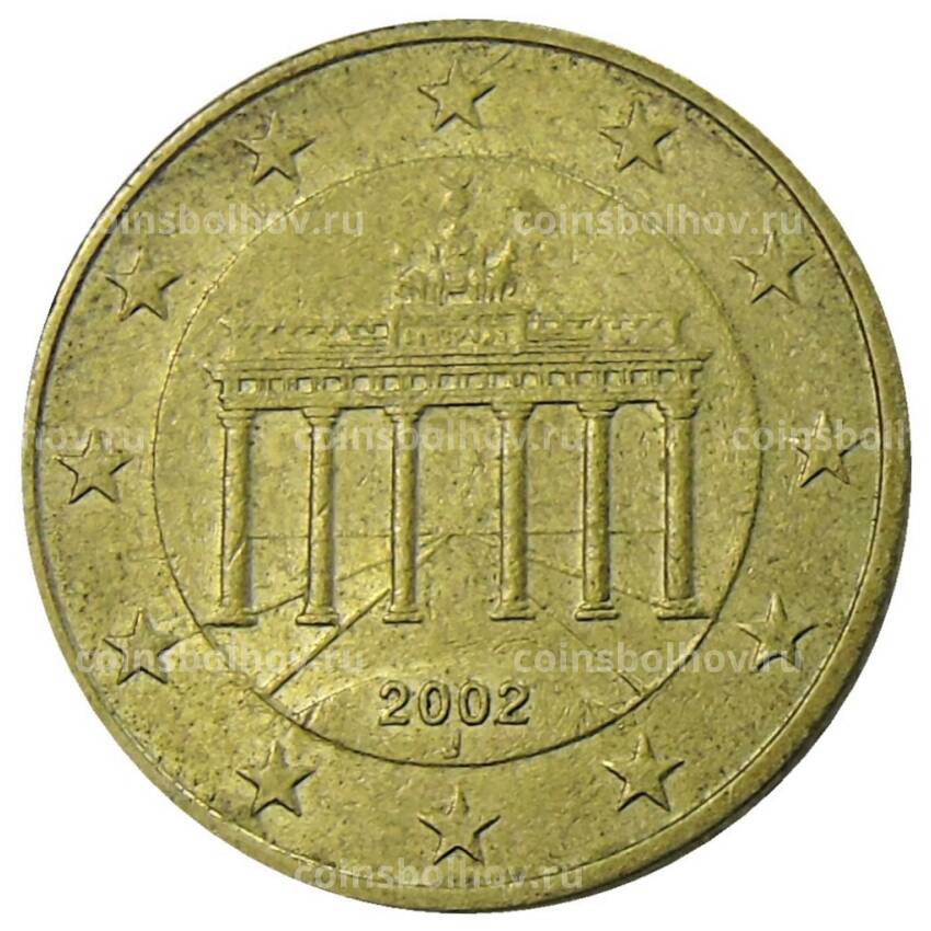 Монета 10 евроцентов 2002 года J Германия