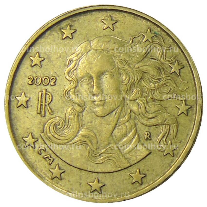 Монета 10 евроцентов 2002 года Италия