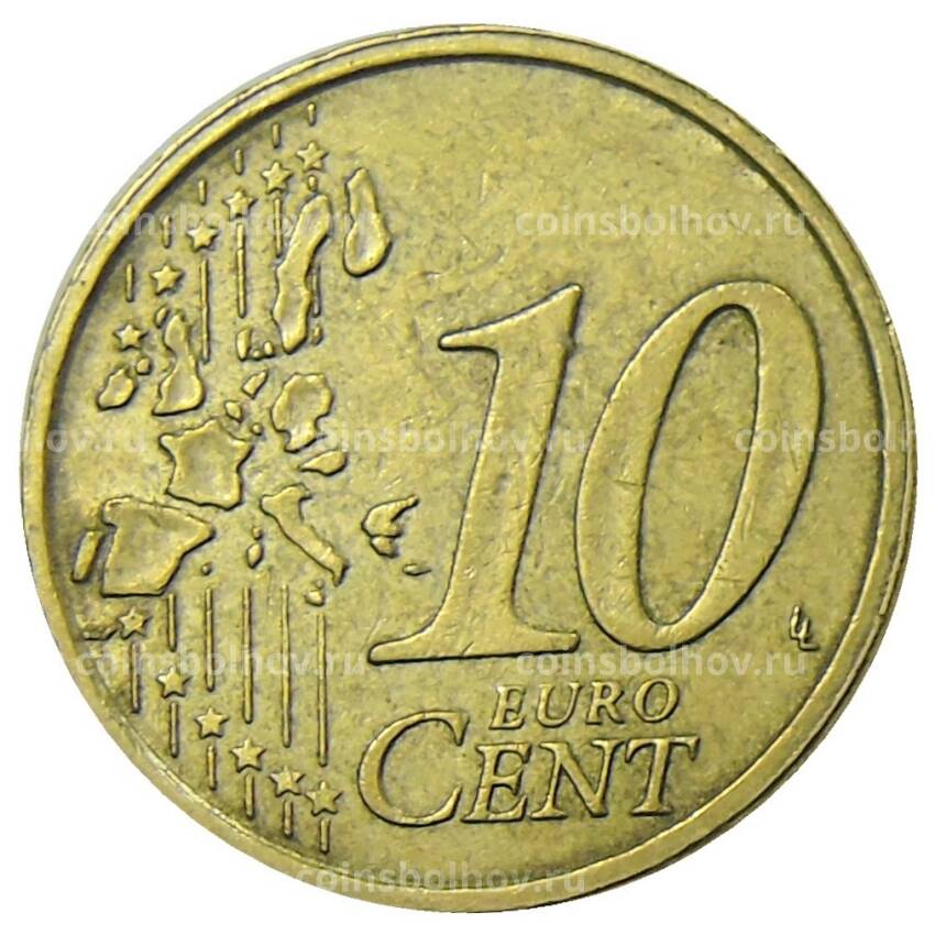Монета 10 евроцентов 2002 года Италия (вид 2)
