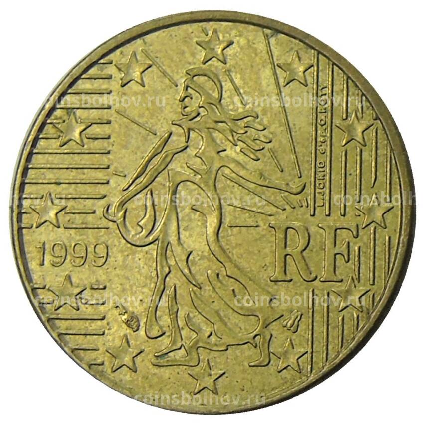 Монета 10 евроцентов 1999 года Франция