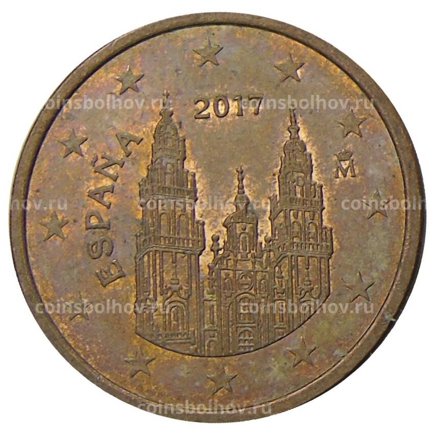 Монета 5 евроцентов 2017 года Испания