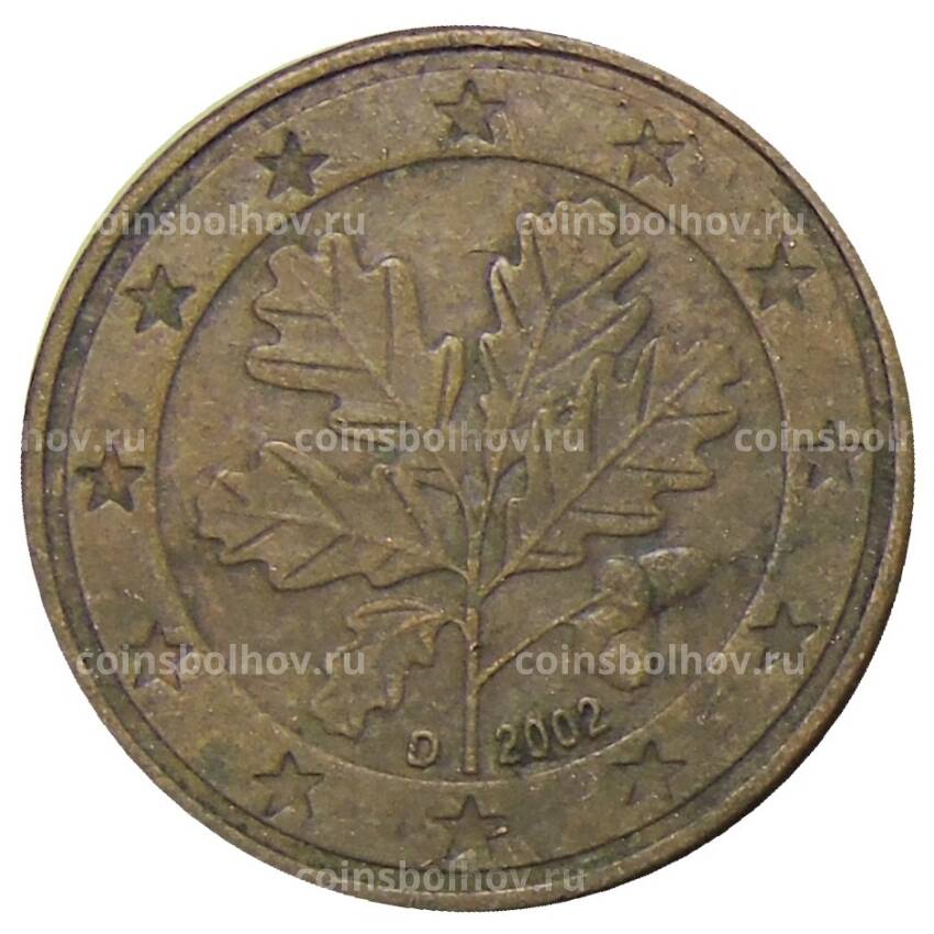 Монета 5 евроцентов 2002 года D Германия