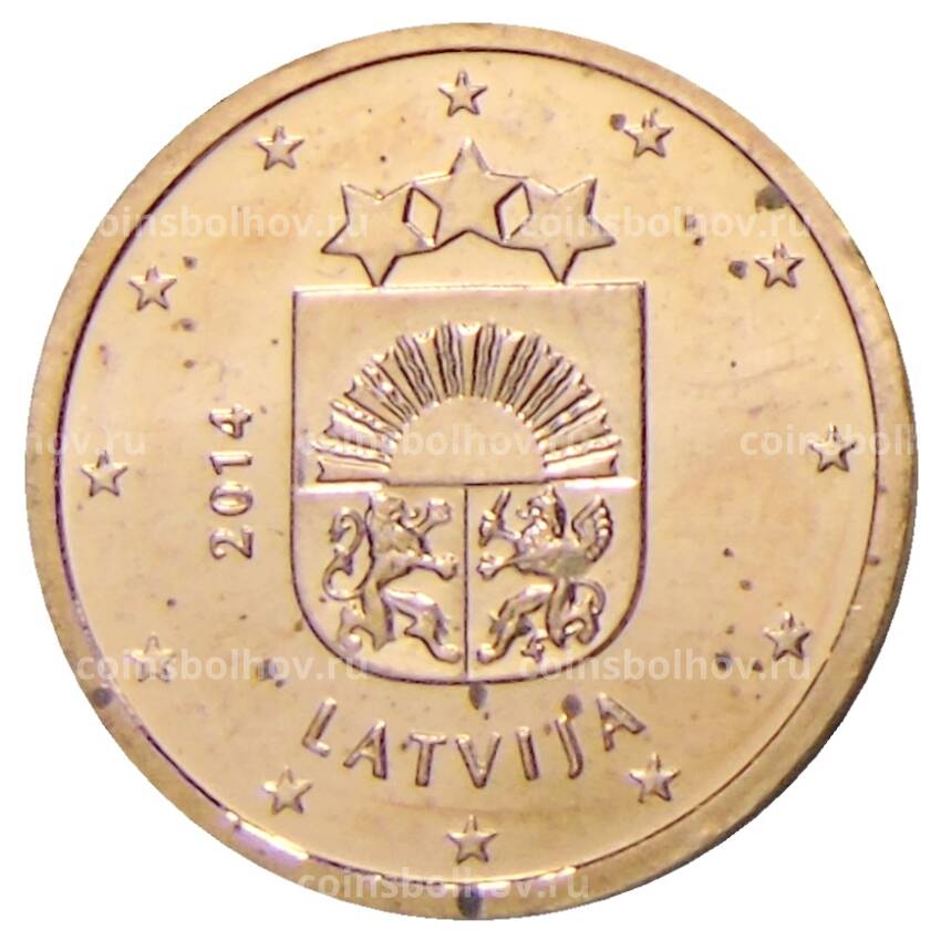 Монета 2 евроцента 2014 года Латвия