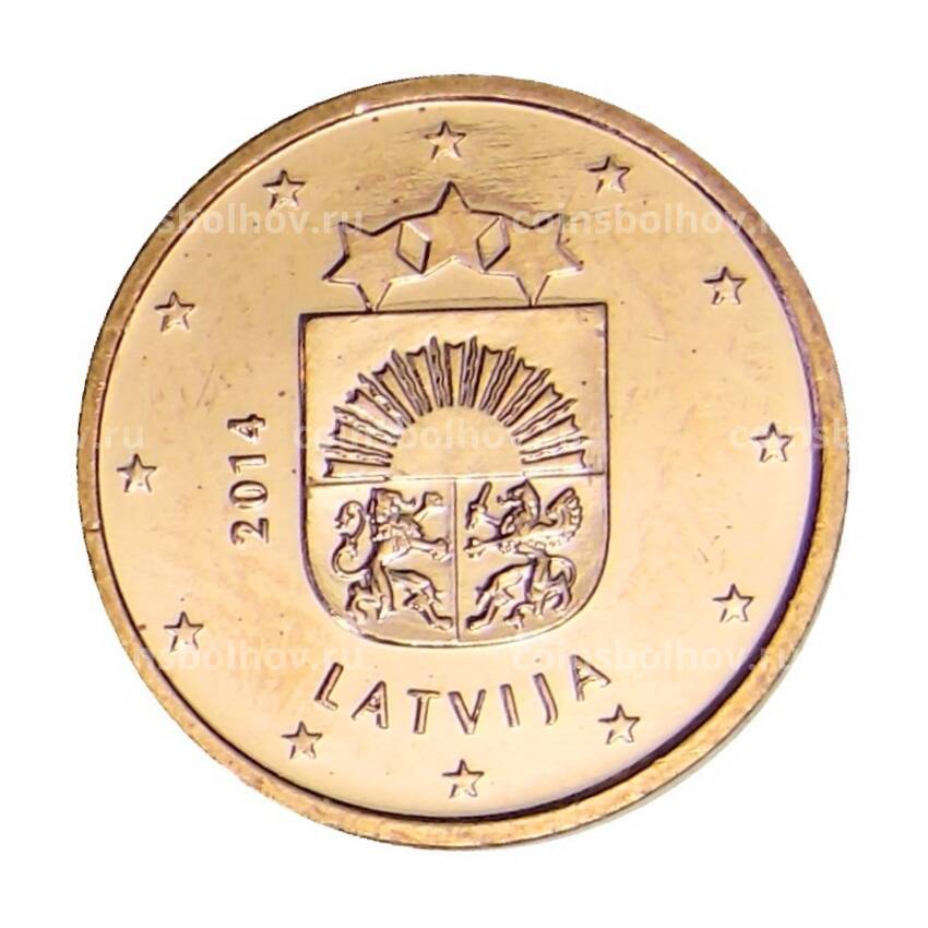 Монета 1 евроцент 2014 года Латвия