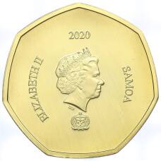 Монета 10 центов 2020 года Самоа «70 лет вступления Китайских народных добровольческих войск в войну КНДР против агрессии США» (реверс)