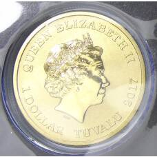 Монета 1 доллар 2017 года Тувалу — Фестиваль Дивали (в конверте с маркой) (реверс)