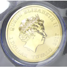 Монета 1 доллар 2017 года Тувалу — Фестиваль Дивали (в конверте с маркой) (реверс)