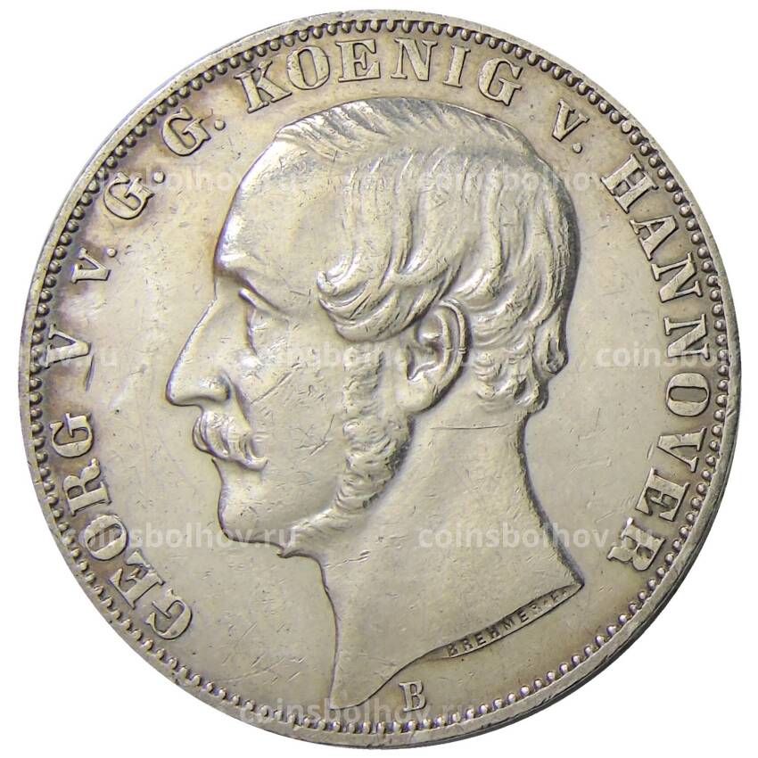 Монета 1 талер 1865 года В Германские государства — Ганновер «50 лет Битве при Ватерлоо» (вид 2)