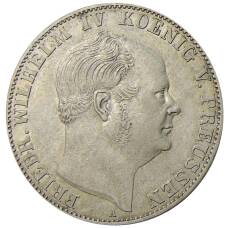 Монета 1 союзный талер 1860 года A Германские государства — Пруссия (аверс)