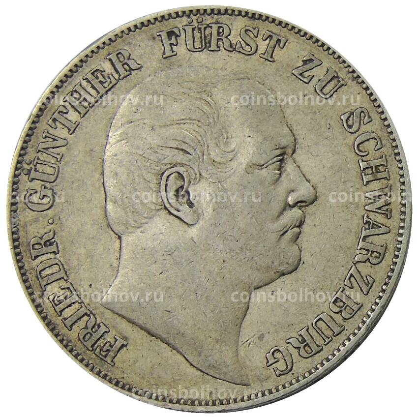 Монета 1 союзный талер 1862 года Германские государства —  Шварцбург- Рудольфштадт