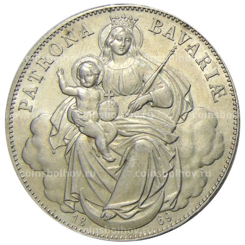 Монета 1 талер 1869 года Германские государства — Бавария