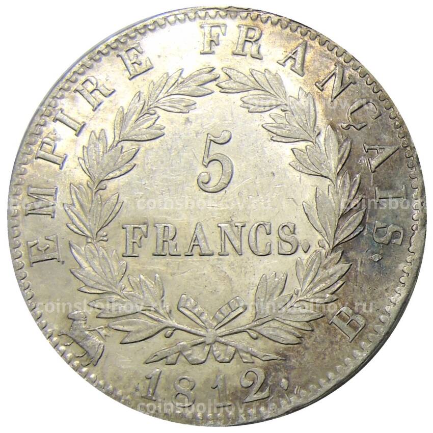 Монета 5 франков 1812 года B Франция