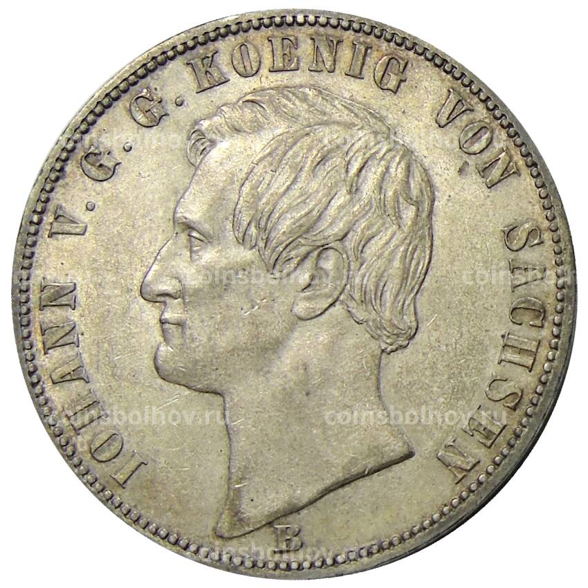 Монета 1 талер 1871 года В Германские государства — Саксония — Победа над Францией (вид 2)
