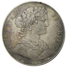 Монета 1 союзный талер 1862 года Германские государства —  Франкфурт (аверс)