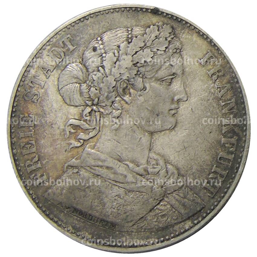 Монета 1 союзный талер 1862 года Германские государства —  Франкфурт