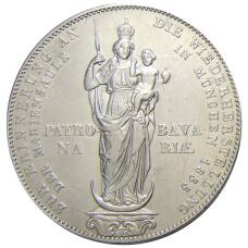Монета 1 талер 1855 года Германские государства — Бавария — Реставрация Колонны Мадонны в Мюнхене (аверс)