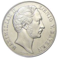 Монета 1 талер 1855 года Германские государства — Бавария — Реставрация Колонны Мадонны в Мюнхене (реверс)