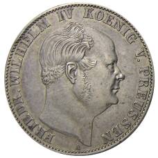 Монета 1 союзный талер 1861 года A  Германские государства — Пруссия (аверс)