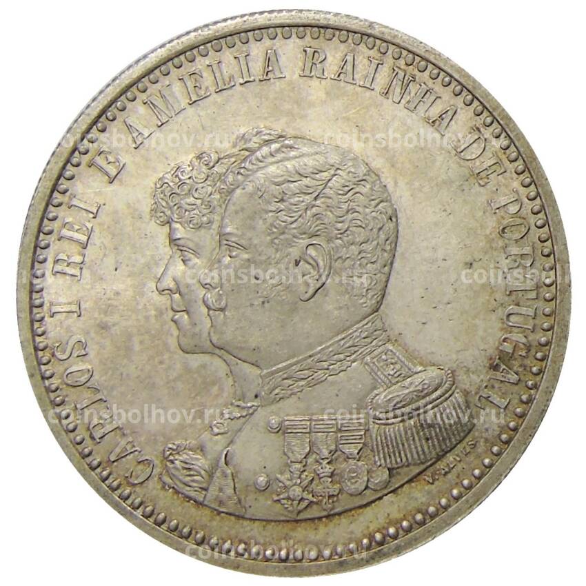 Монета 500 рейс 1898 года Португалия — 400 лет Открытию Индии