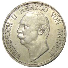 Монета 3 марки 1909 года A Германия (Ангальт) (аверс)