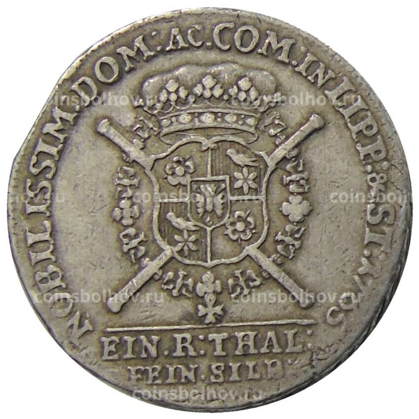 Монета 1 талер 1765 года Германские государства — Шаумбург-Липпе (вид 2)