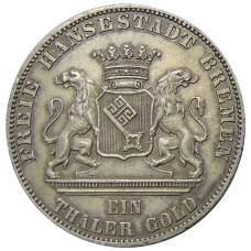 Монета 1 талер 1865 года B Германские государства — Бремен «Второй немецкий стрелковый фестиваль» (реверс)